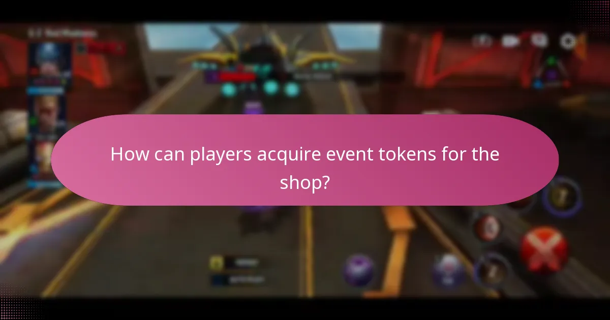 How can players acquire event tokens for the shop?