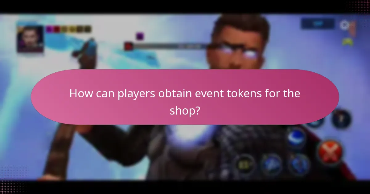 How can players obtain event tokens for the shop?