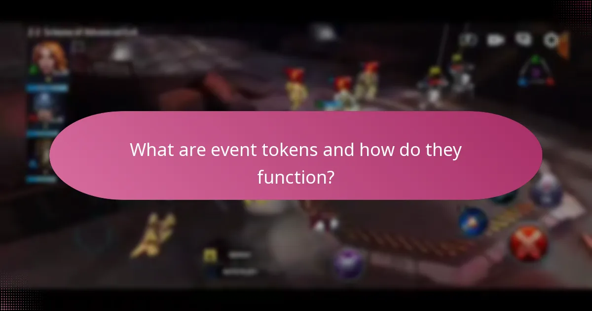 What are event tokens and how do they function?