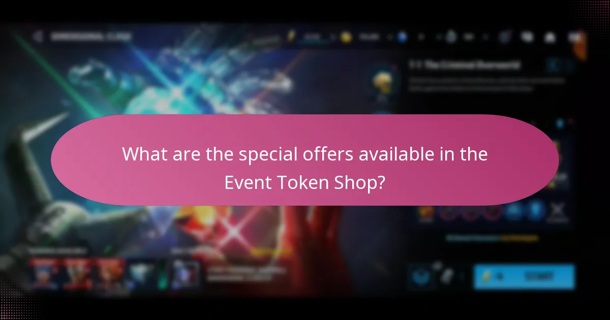 What are the differences between special offers and regular items in the Event Token Shop?