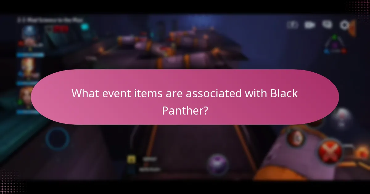 What event items are associated with Black Panther?
